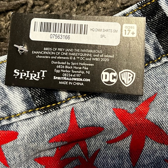 NWT Harley Quinn Birds Of Prey Denim Shorts - Stars and Stripes - Picture 8 of 11
